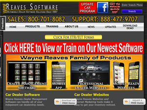 Screenshot of Wayne Reaves Dealer Management Software