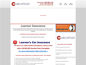 Screenshot of Learner Insurance