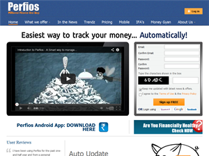 Screenshot of Personal Finance Portal for India