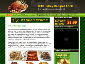 Screenshot of Wild Turkey Recipes Ebook