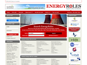 Screenshot of Renewable Energy Jobs