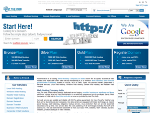 Screenshot of Web Hosting Companies India