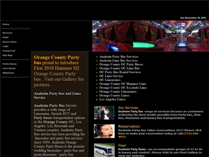 Screenshot of Orange County Limo 