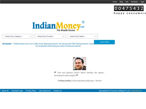 Screenshot of IndianMoney.com