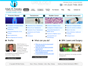 Screenshot of Urological Surgery London, UK