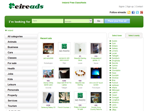 Screenshot of Free Ads Ireland