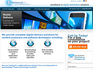 Screenshot of CD Technical DVD Duplication Services