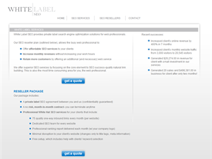 Screenshot of SEO Reseller Plans