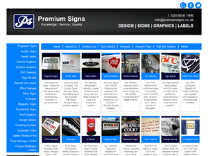 Screenshot of Signs Specialist Design & Creation UK