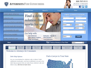 Screenshot of Attorneys for Consumers