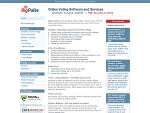 Screenshot of Online Voting