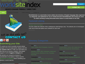 Screenshot of World Site Index