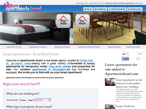 Screenshot of Israel Apartment Rentals