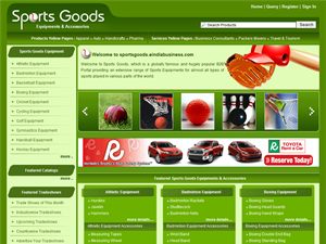 Screenshot of Sports Goods Popular B2B Portal