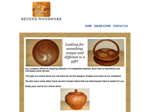 Screenshot of Hand Carved Collapsible Wood Baskets