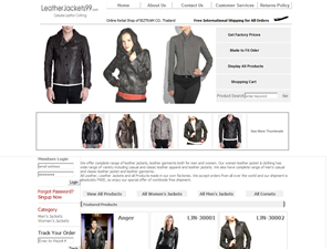 Screenshot of Leather Jackets Genuine Leather