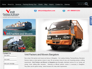 Screenshot of Packers and Movers in Gurgaon