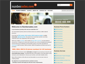 Screenshot of Numbersales.com