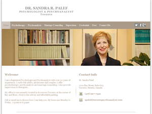 Screenshot of Toronto Psychologist Psychoanalysis 