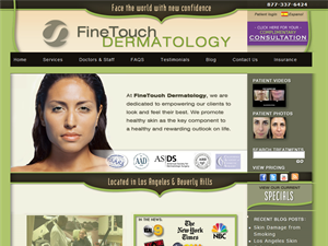 Screenshot of Certified Los Angeles Dermatologist