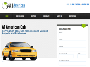 Screenshot of American Taxi Reservations