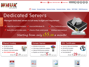 Screenshot of Web Hosting UK