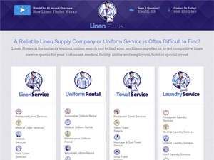 Screenshot of Linen Supply Rentals Service