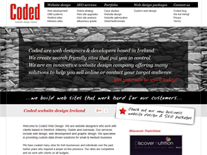 Screenshot of Coded Web Development Wexford Ireland