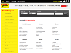 Screenshot of Yellow Pages Mumbai