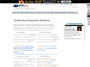 Screenshot of Sun Java Certification Exam