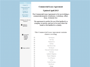 Screenshot of Tenancy Agreement