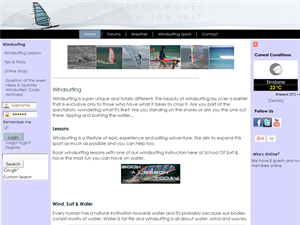 Screenshot of The Windsurfers Home 