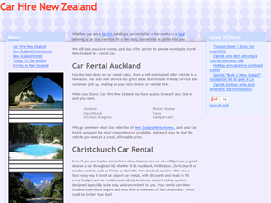 Screenshot of Car Hire New Zealand