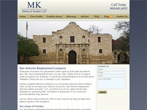 Screenshot of San Antonio Employment Attorneys