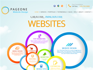 Screenshot of PageOne Website Design