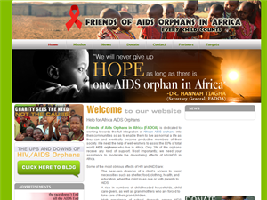 Screenshot of Friends of Aids Orphans in Africa