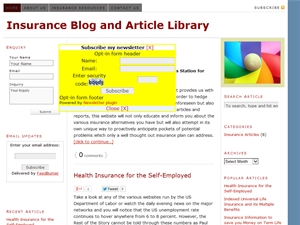 Screenshot of Authoritative Blog Dedicated to the US Insurance Industry