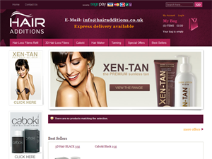 Screenshot of Hair Extensions UK