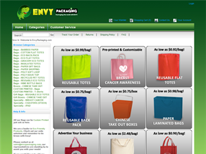 Screenshot of Laminated Eurotote Bags