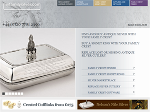Screenshot of My Family Silver Antiques