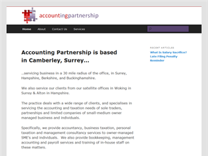 Screenshot of Accounting Partnership - Accountant In Bracknell 