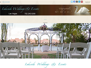 Screenshot of Lakeside Weddings and Events