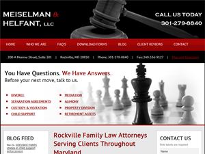 Screenshot of Maryland Divorce Lawyers