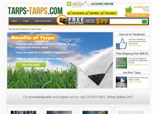 Screenshot of The Tarps Company