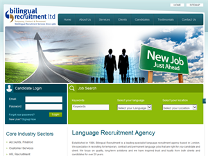 Screenshot of Bilingual Jobs London