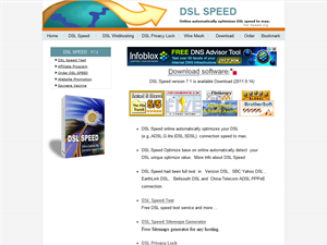 Screenshot of DSL Speed