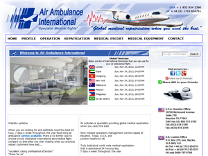 Screenshot of Air Ambulance International