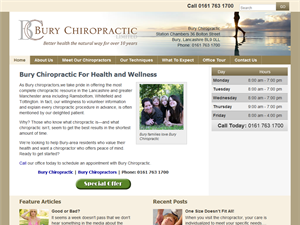 Screenshot of Chiropractor Lancashire