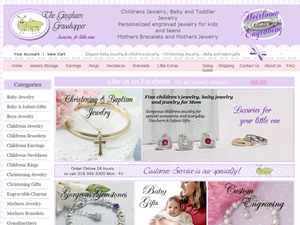 Screenshot of Personalized Jewelry - The Gingham Grasshopper