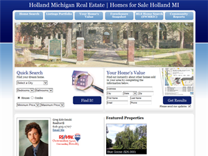 Screenshot of Holland Michigan Real Estate